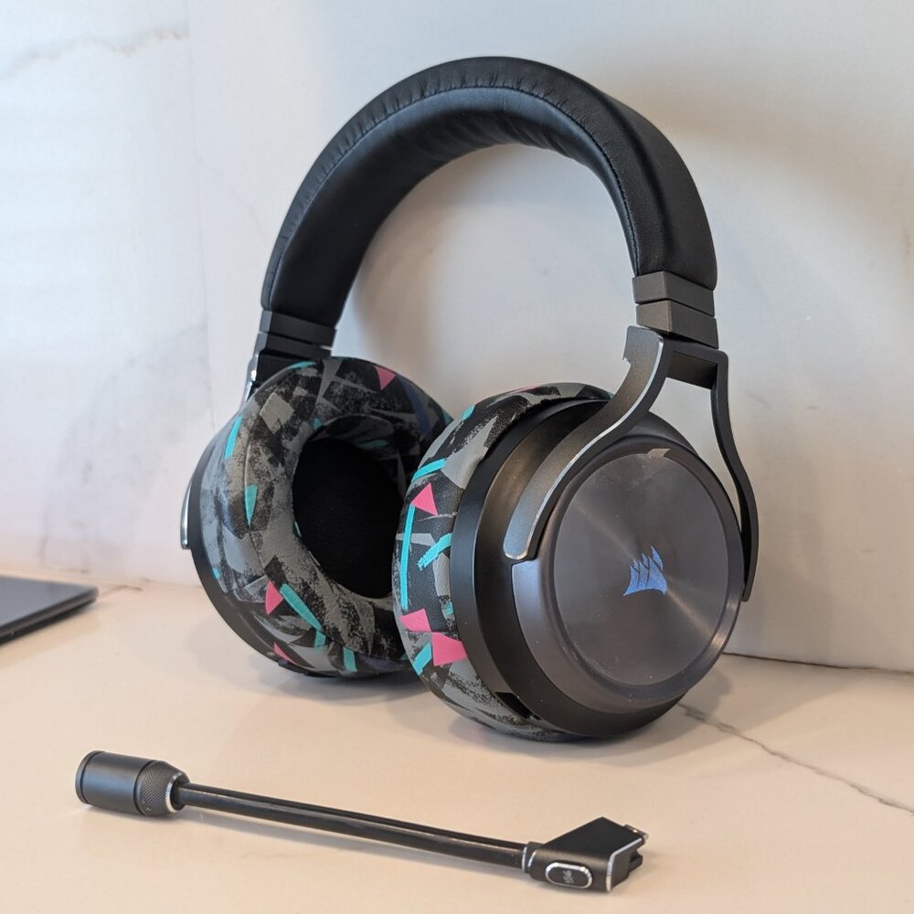 VIRTUOSO RGB WIRELESS XT  Headset — Slate + WC Upgraded Replacement Earpads
